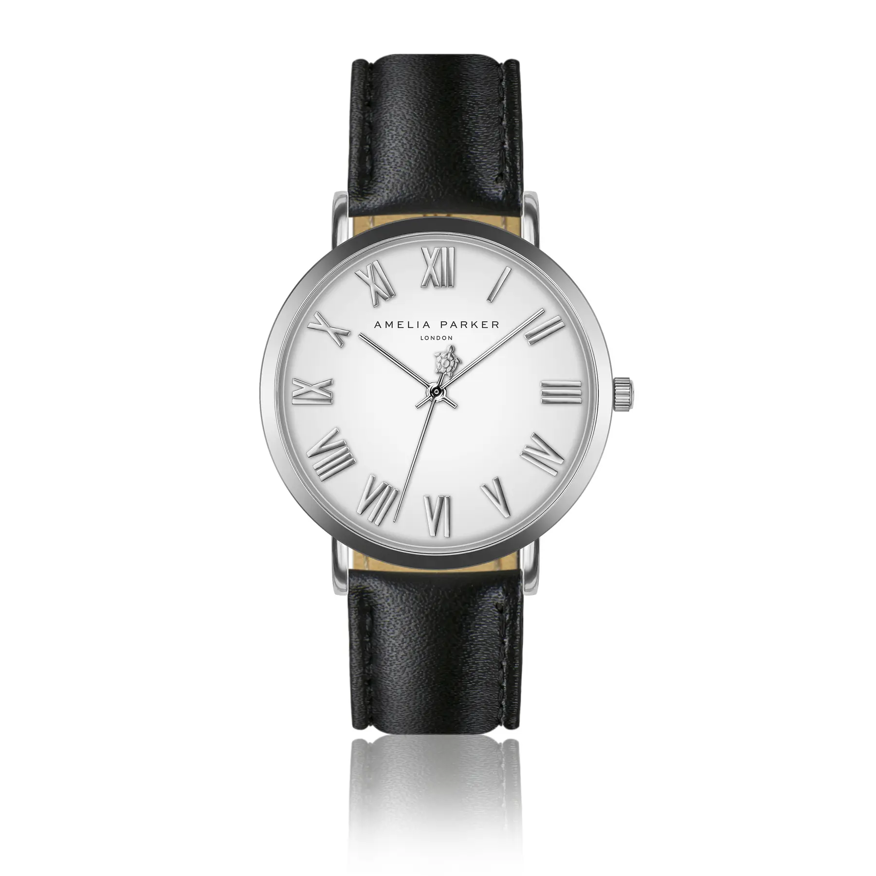 Lederuhr Frau Amelia Parker Grand Blanc Black
