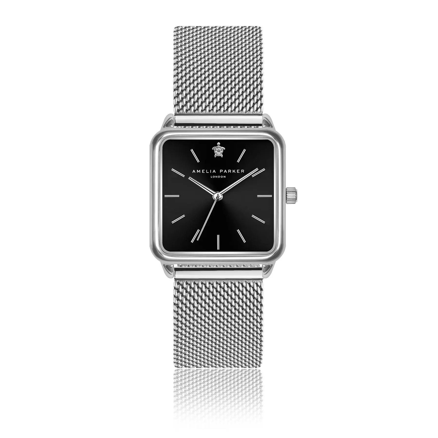 Amelia Parker Women's Silver Watch Night Voyage Mesh