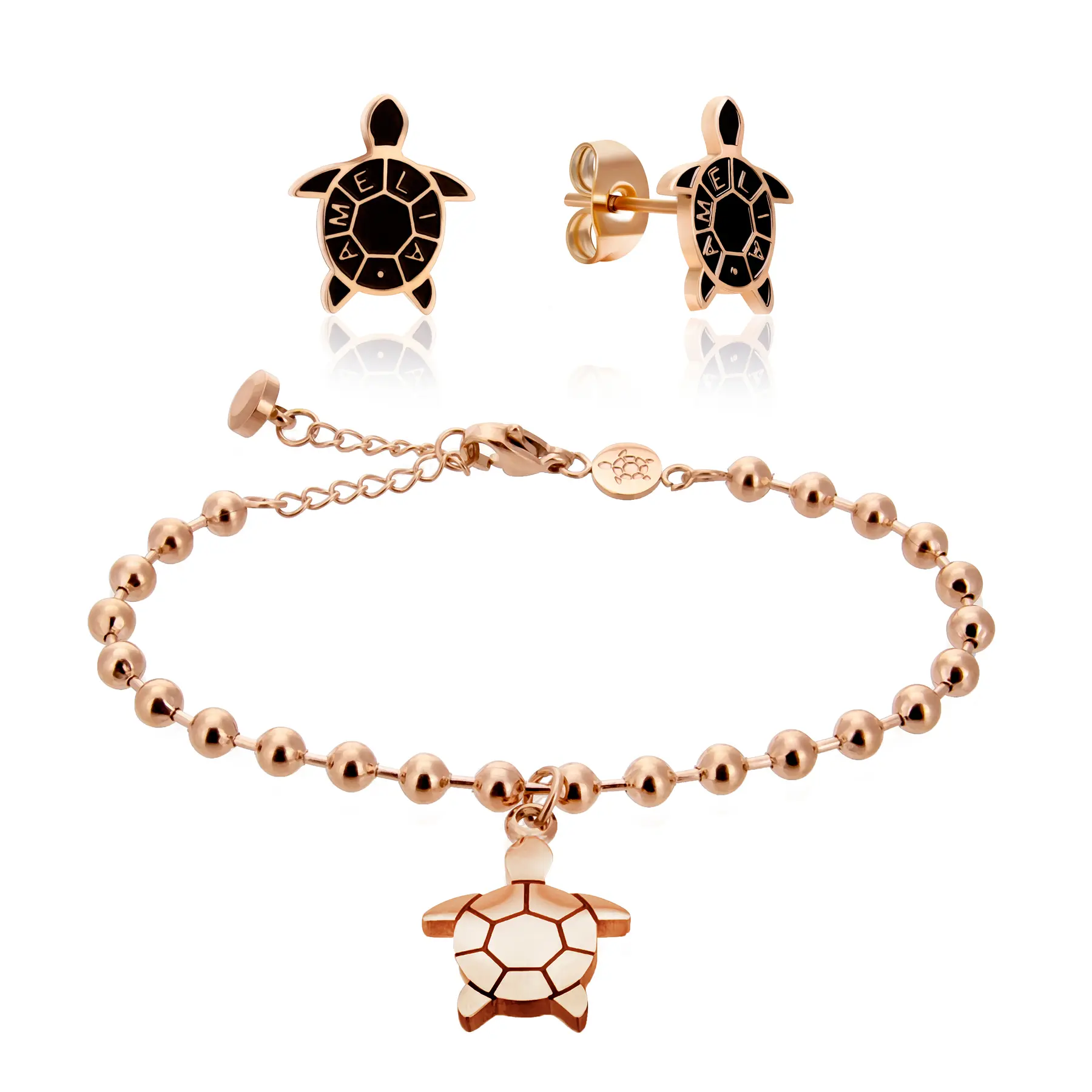 Amelia Parker Golden Necklace And Earrings Set Wisdom