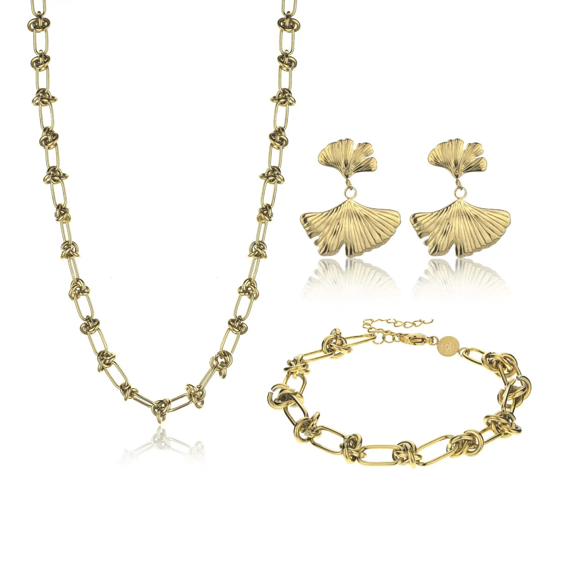 Amelia Parker Women's Golden Jewelry Set Nautia (X3)