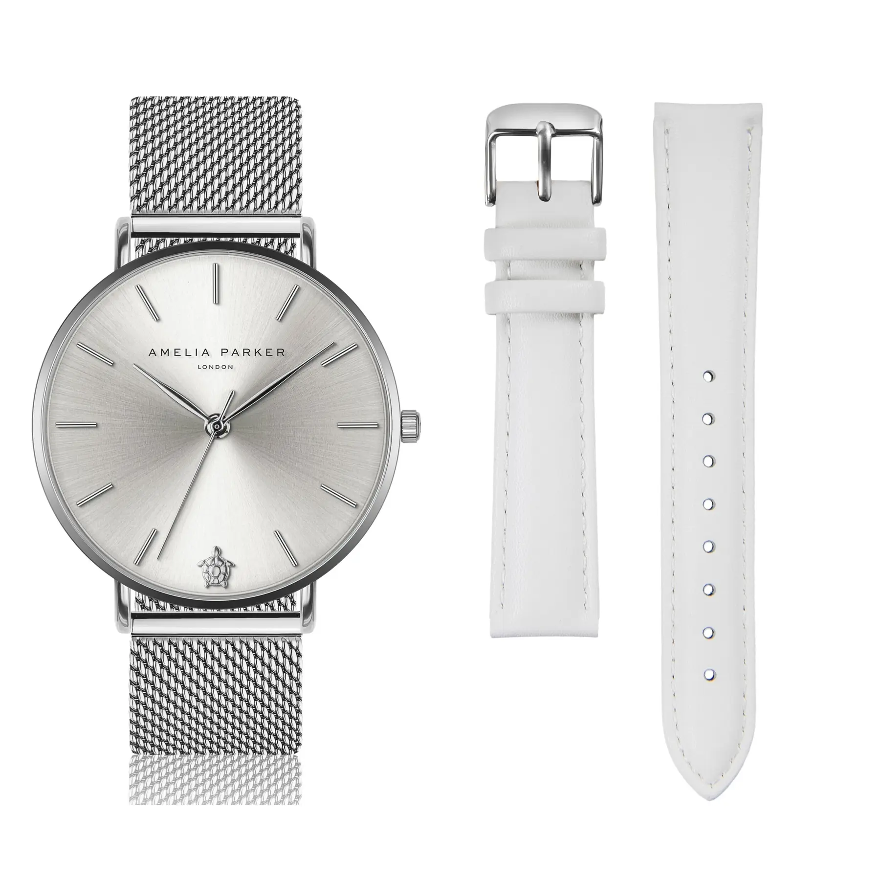 Amelia Parker Women's Silver Watch And Watchband Capsule Grey