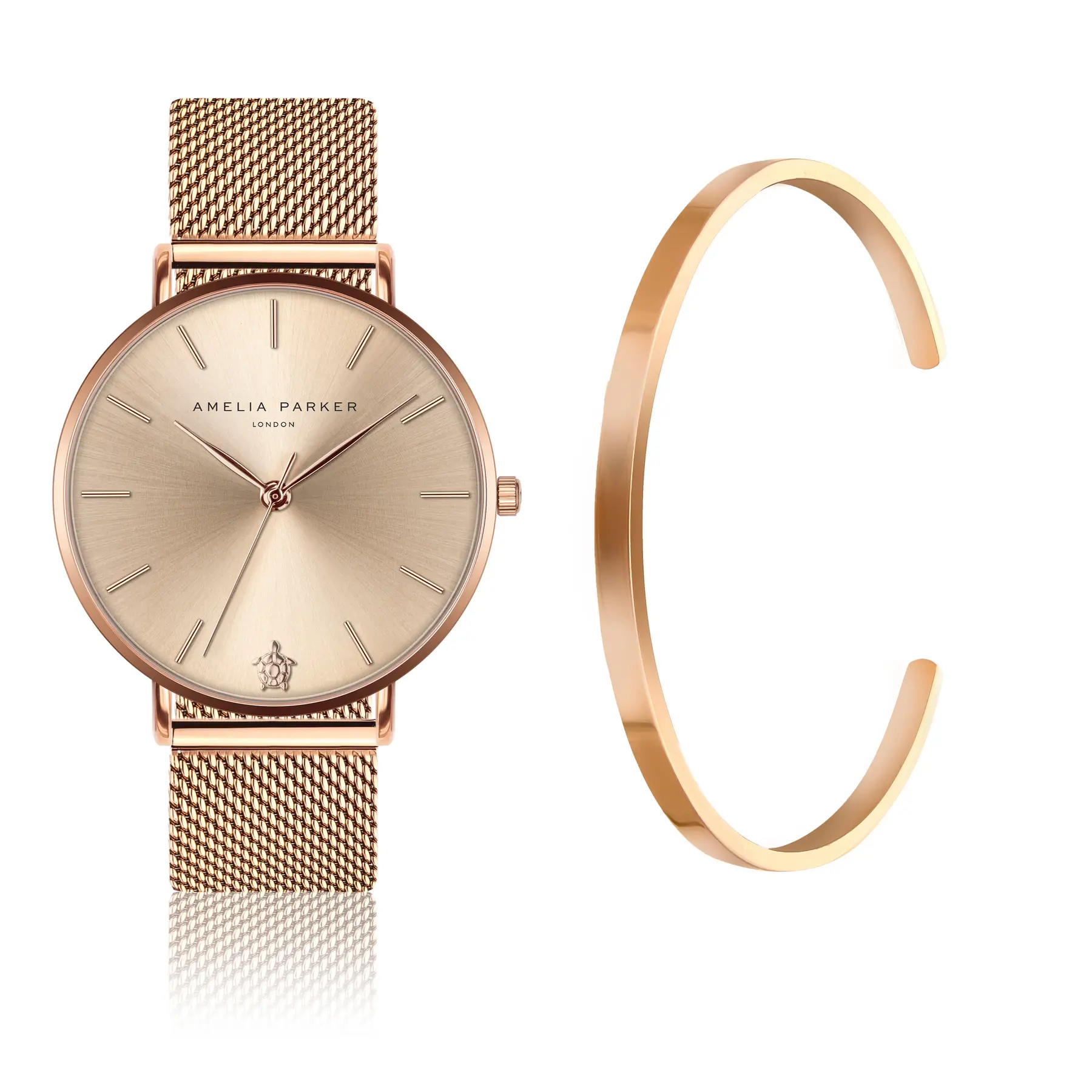 Watch and bracelet for women Amelia Parker Gold Sky