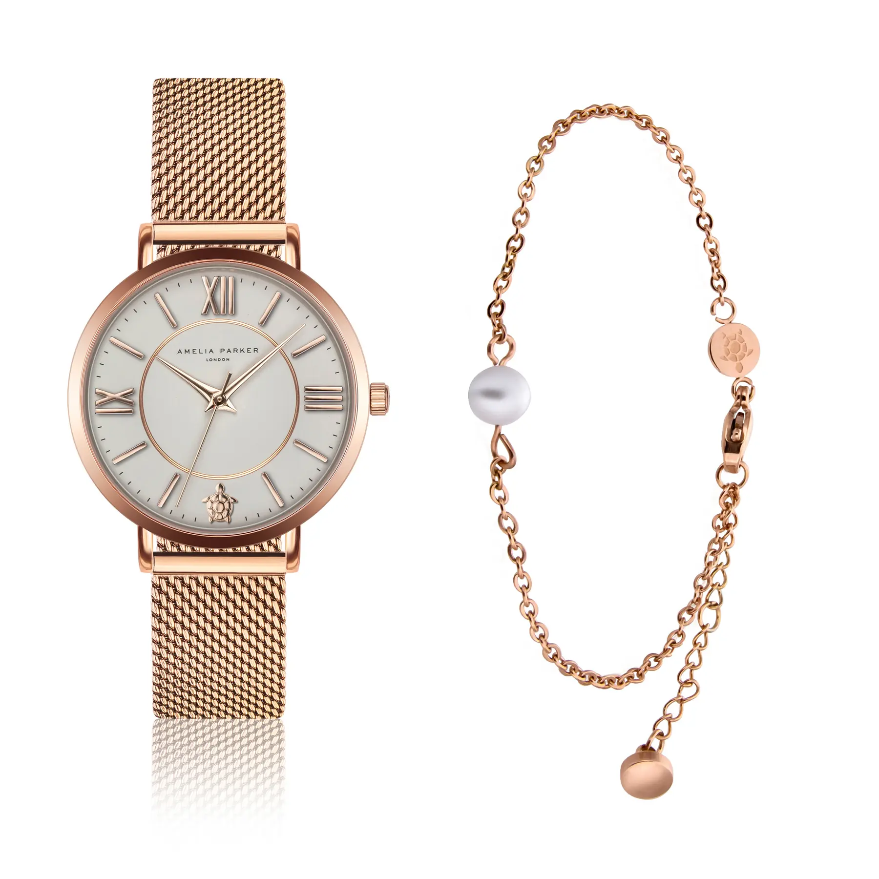 Damenuhr und Armband Amelia Parker Petite Classique