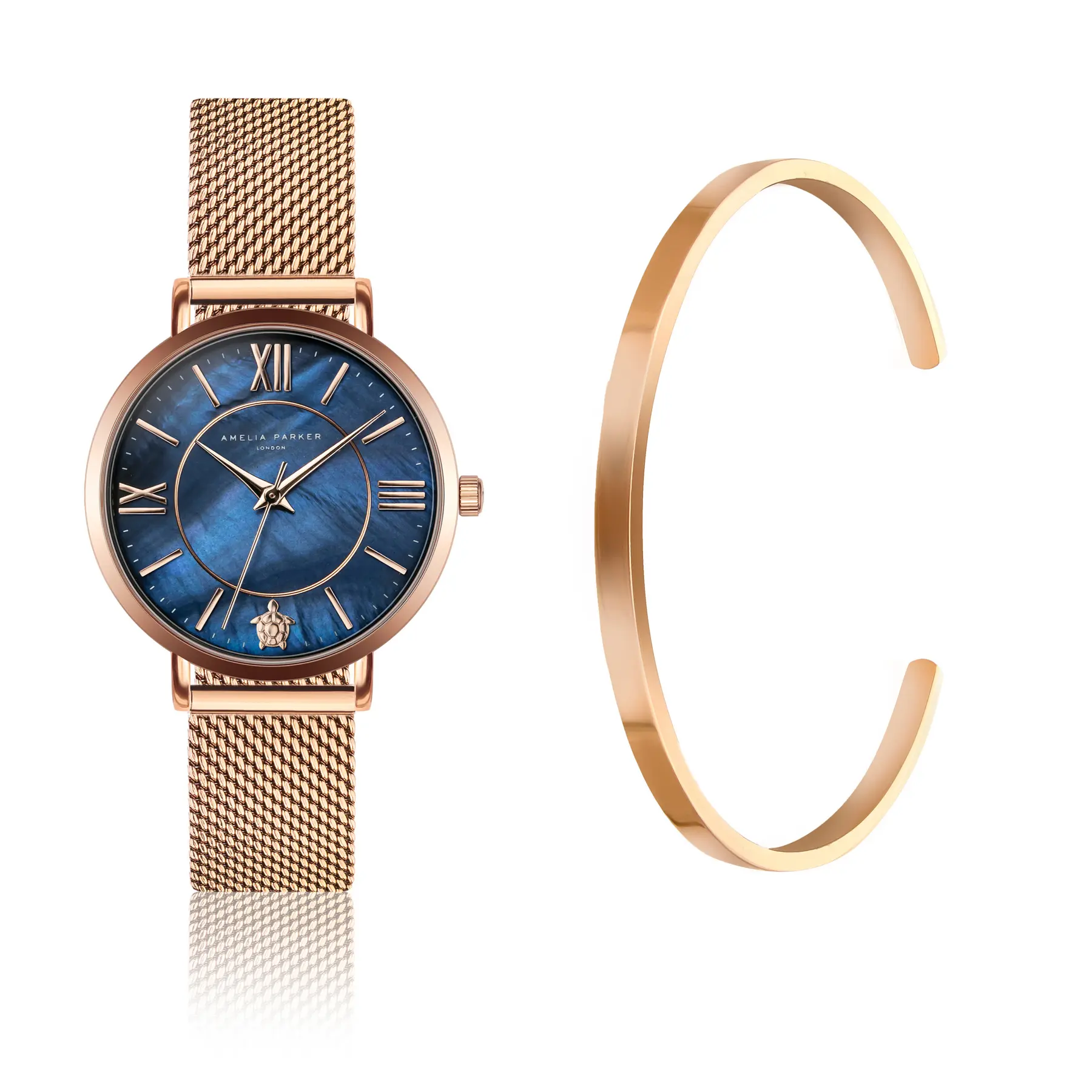 Damenuhr und Armband Amelia Parker Petite Blue