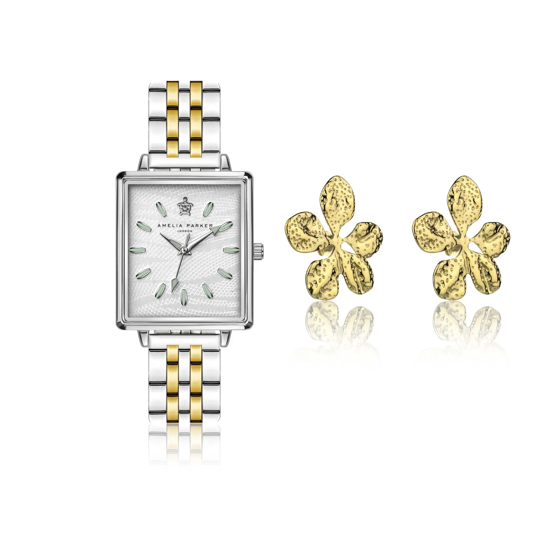 Amelia Parker Women's Silver Watch White Desert