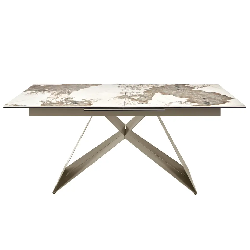 Table à manger à rallonge rectangulaire marbre porcelaine Angel Cerdà