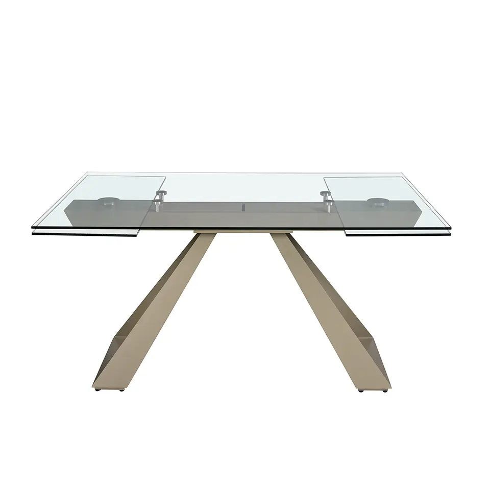 Table à manger à rallonge rectangulaire verre trempé Angel Cerdà