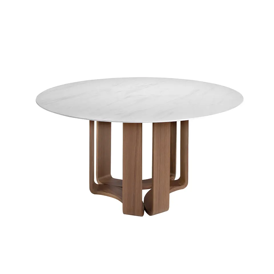 Table à manger ronde marbre porcelaine Angel Cerdà