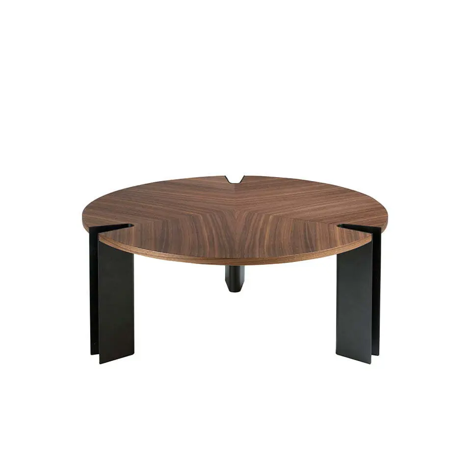Table basse en noyer et acier Angel Cerdà Table basse en noyer et acier Angel Cerdà