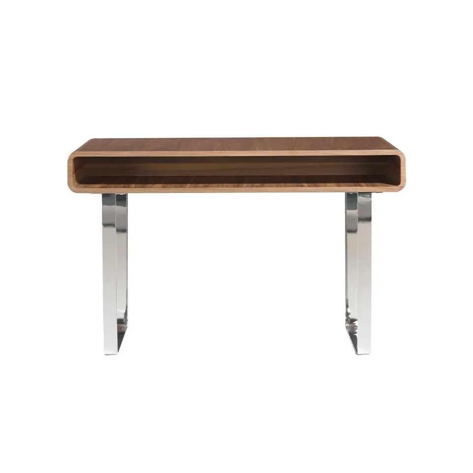Console en noyer et acier chromé Angel Cerdà