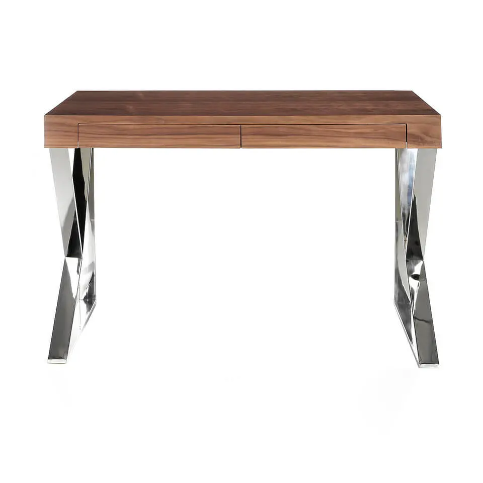 Bureau en bois et acier chromé Angel Cerdà Bureau en bois et acier chromé Angel Cerdà