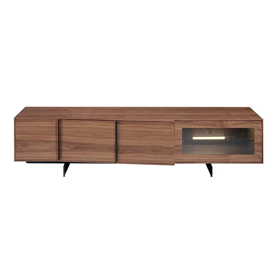 Meuble TV de noyer avec éclairage intérieur à led Angel Cerdà Meuble TV de noyer avec éclairage intérieur à led Angel Cerdà