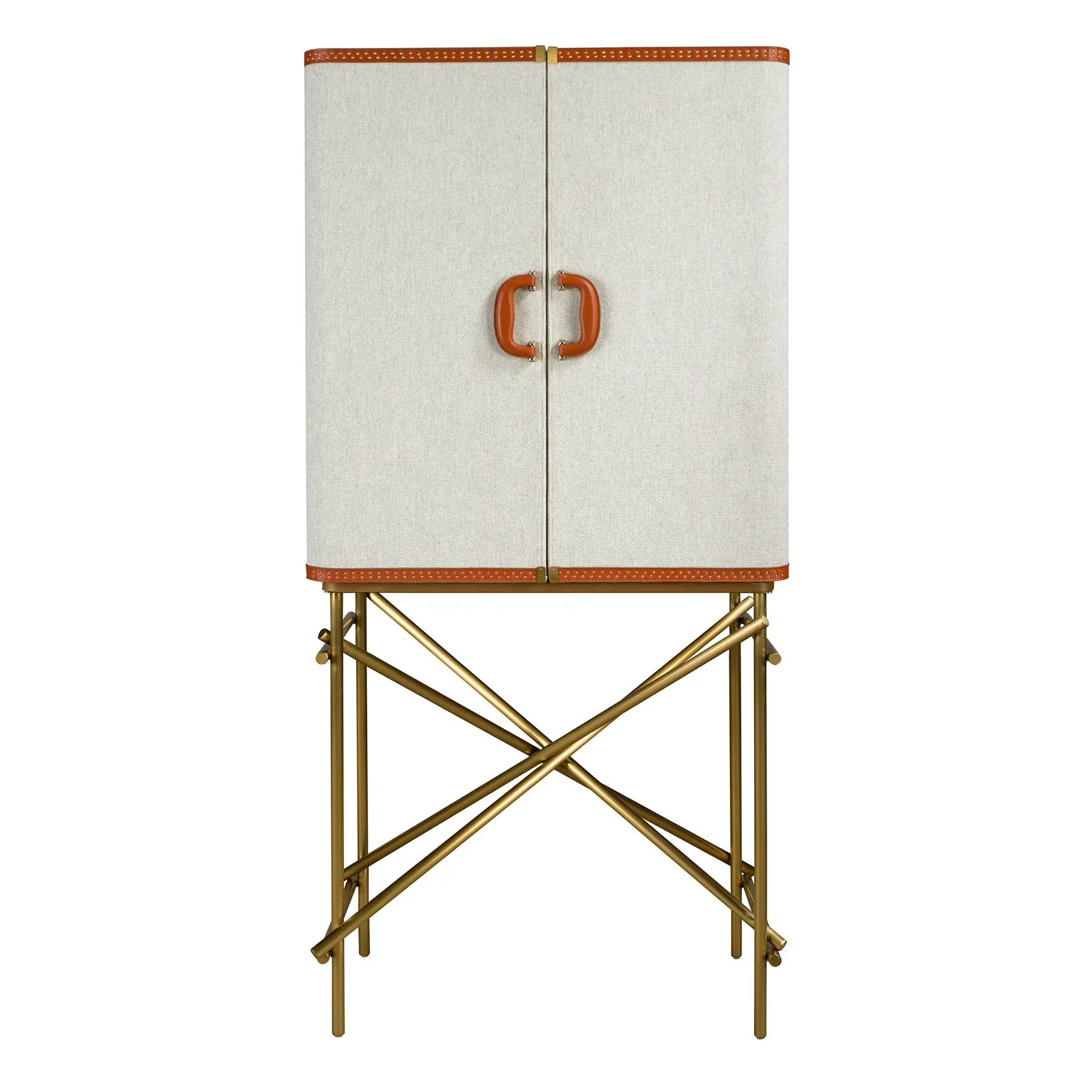 Buffet haut tissu et acier poli Angel Cerdà Buffet haut tissu et acier poli Angel Cerdà
