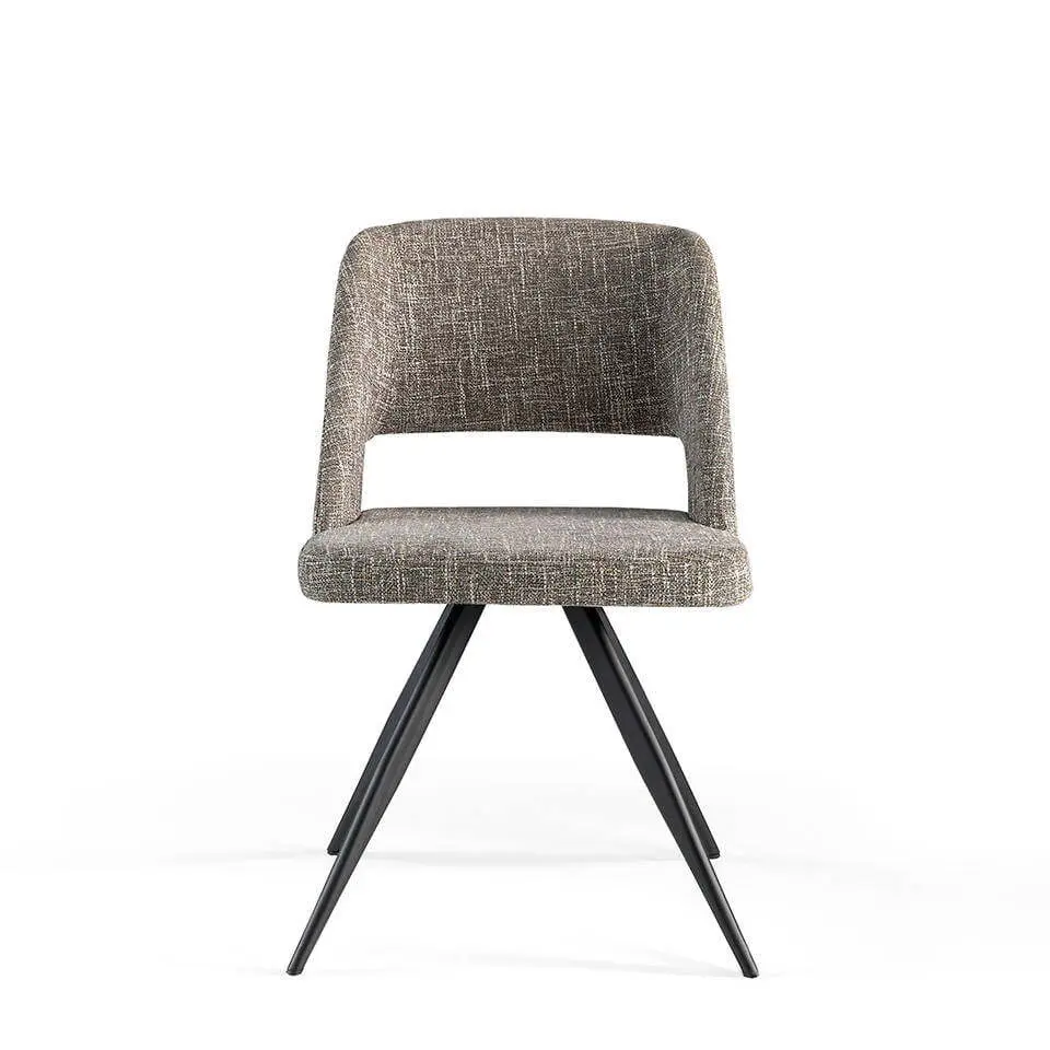 Chaise en tissu et pieds en acier Angel Cerdà
