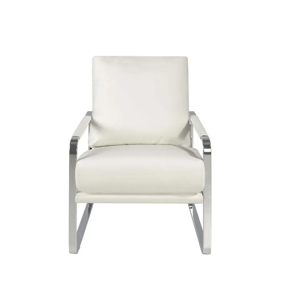 Fauteuil en croûte de cuir et pieds en acier Angel Cerdà Fauteuil en croûte de cuir et pieds en acier Angel Cerdà