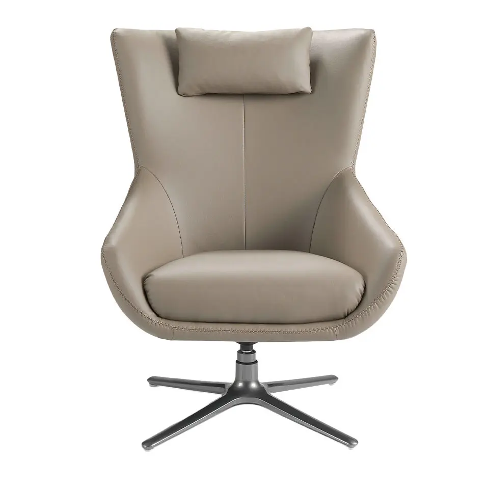 Fauteuil pivotant en croûte de cuir Angel Cerdà Fauteuil pivotant en croûte de cuir Angel Cerdà