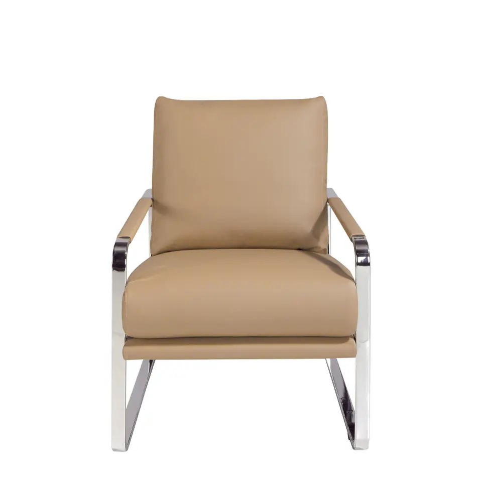 Fauteuil en similicuir et pieds en acier Angel Cerdà
