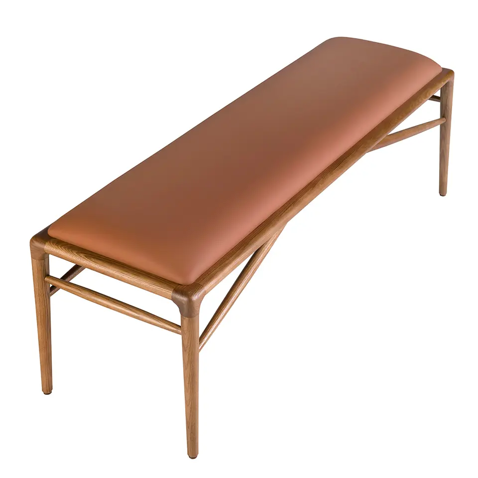 Tabouret en croûte de cuir Angel Cerdà