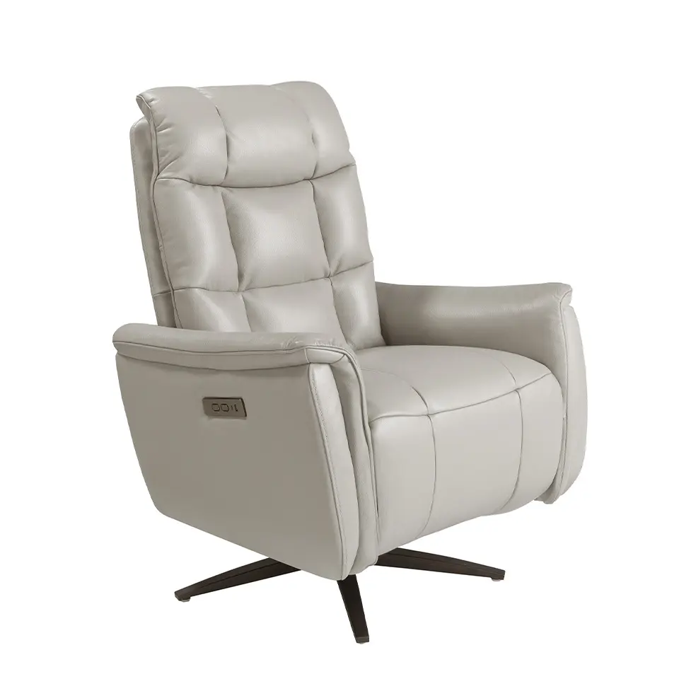 Fauteuil pivotant en cuir Angel Cerdà