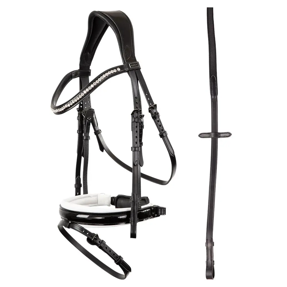 English-combined riding bridles with patent leather noseband ANKY NB
