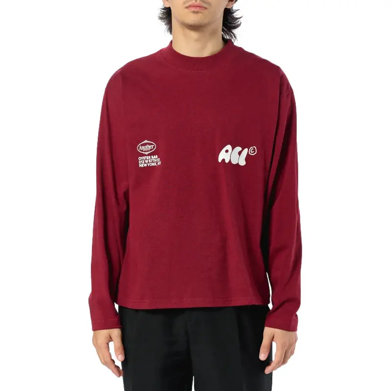 Langarm-T-Shirt Another Cotton Lab Oyster et Champagne