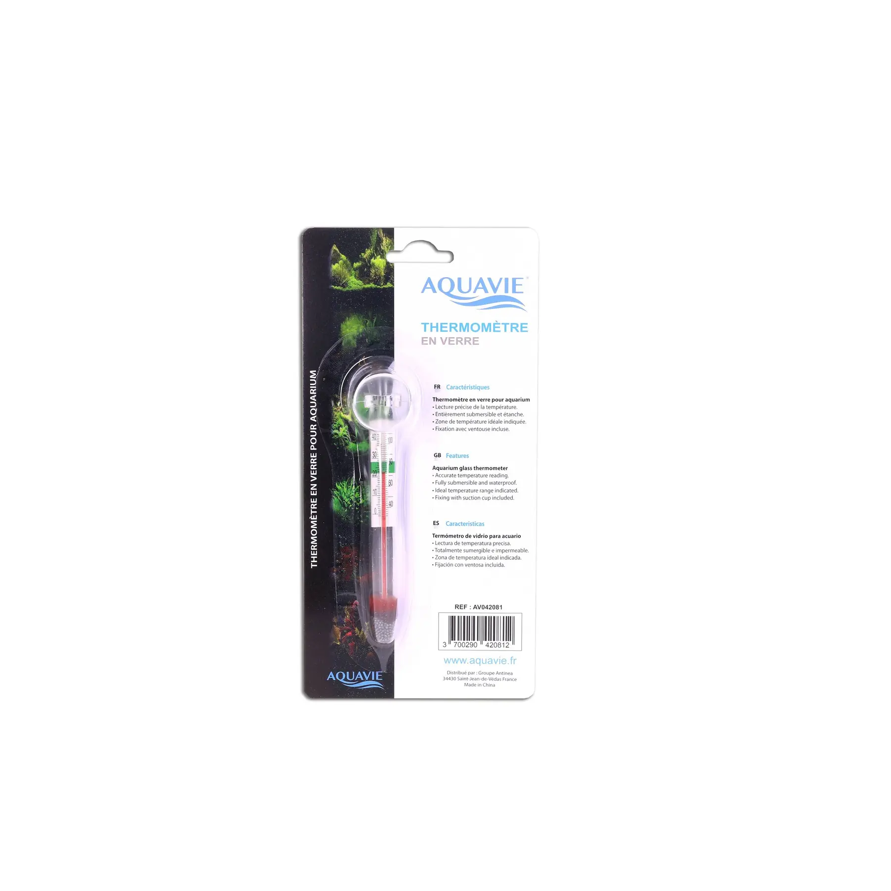 Glass thermometer Aquavie
