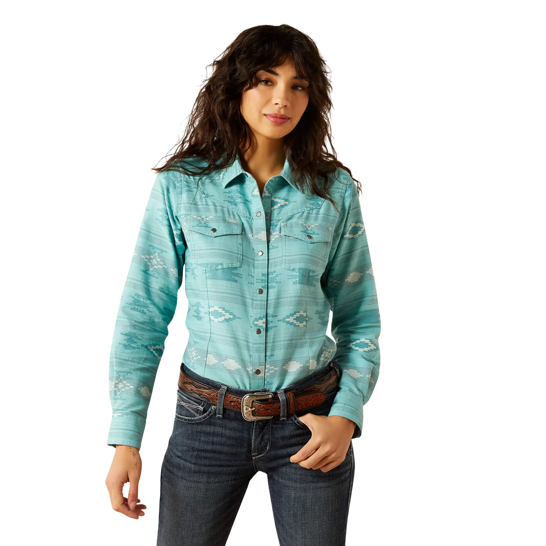 Ariat Femme Bleu Chemise Montana