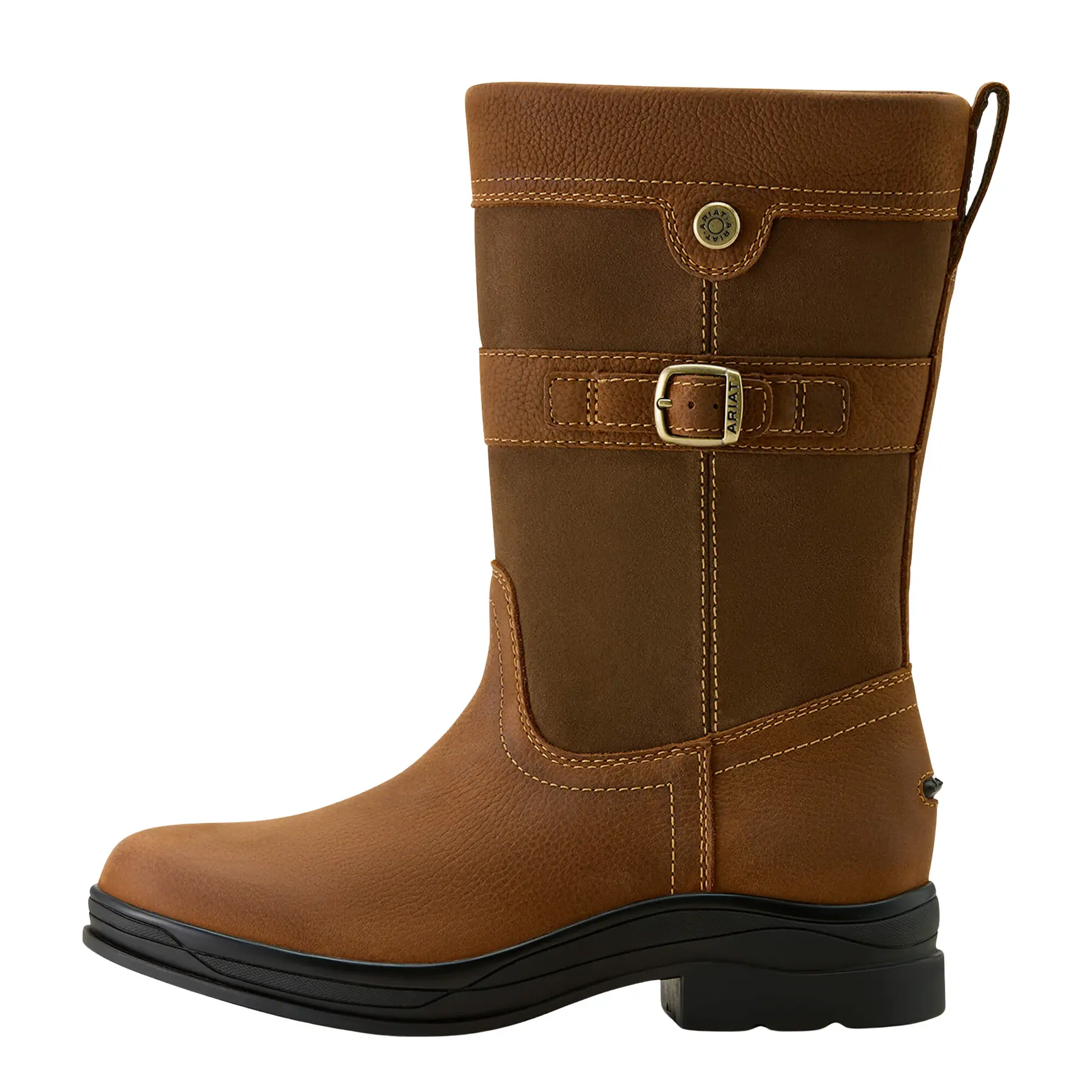 Women's Bampton Waterproof Boots in Baked Brown Full-Grain Leather, Size: 9 B / Medium by Ariat