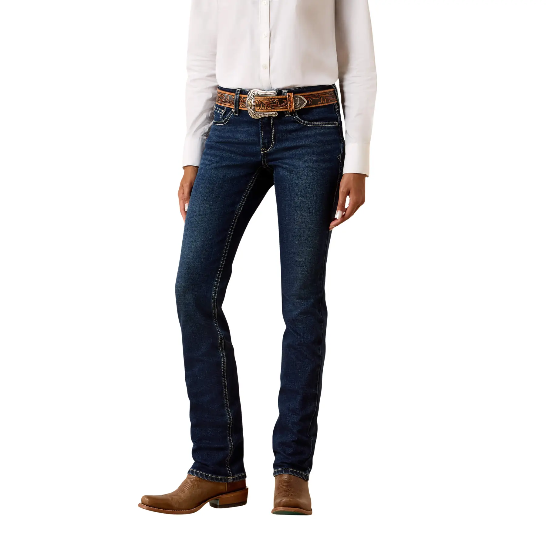 Jeans da equitazione a gamba dritta donna Ariat Acclimatize Perfect Rise Parker
