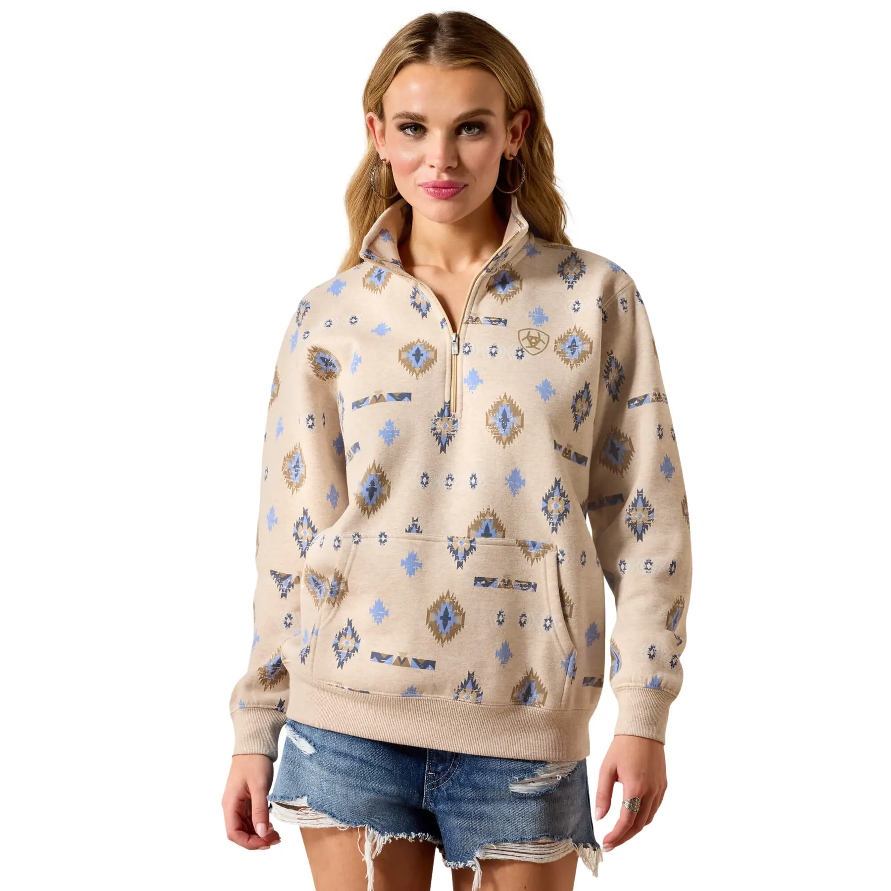 Sweatshirt 1/2 zip woman Ariat Sapphire