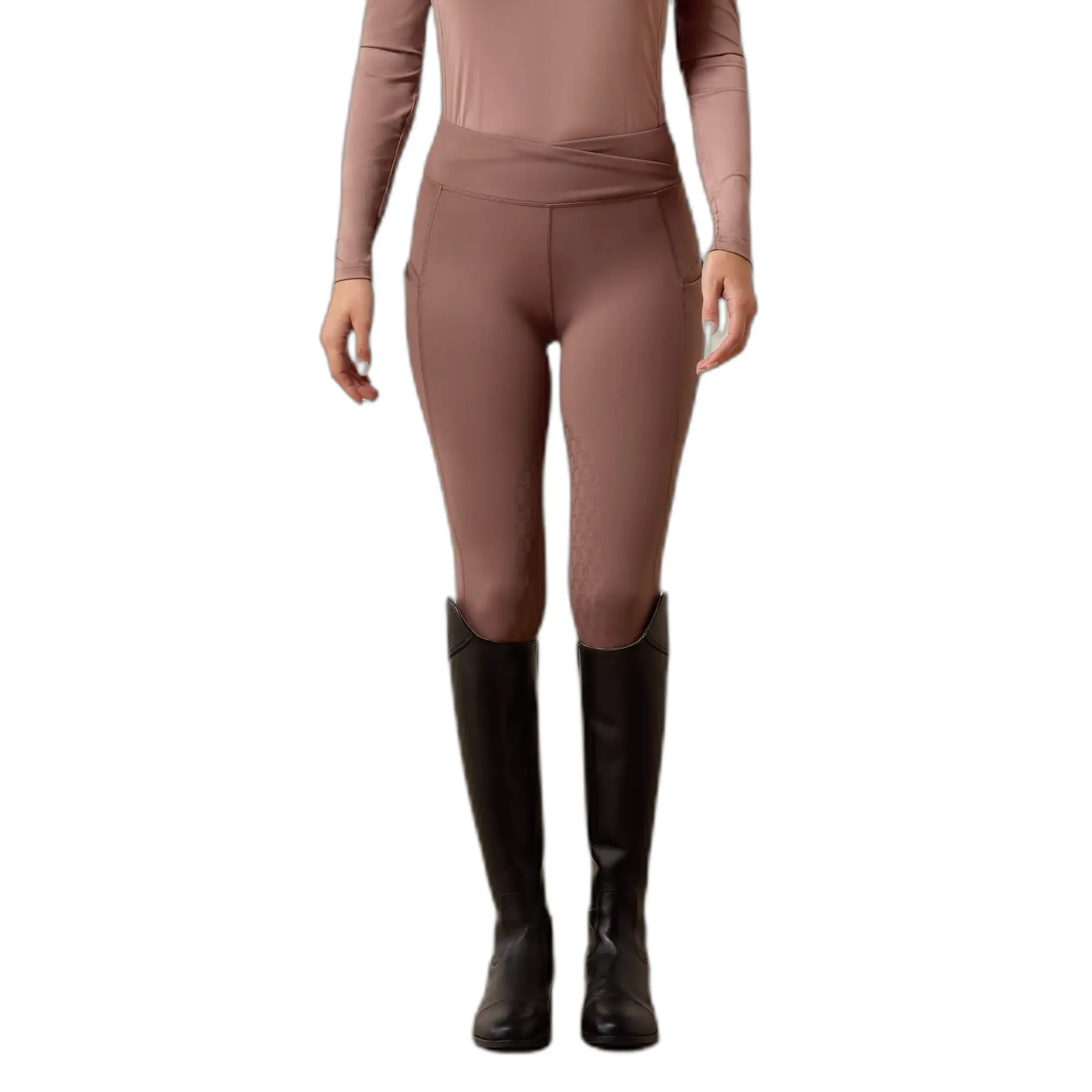 Women's Avail 2.0 Half Grip Tight in Peppercorn Polyester/Elastane, Size: Medium Regular by Ariat