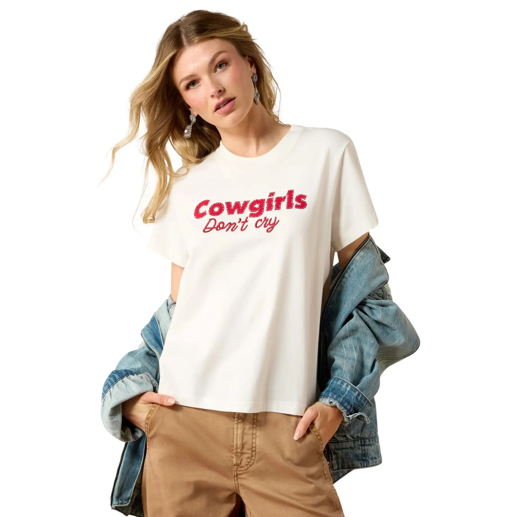 T-shirt dames Ariat Cowgirls Don't Cry