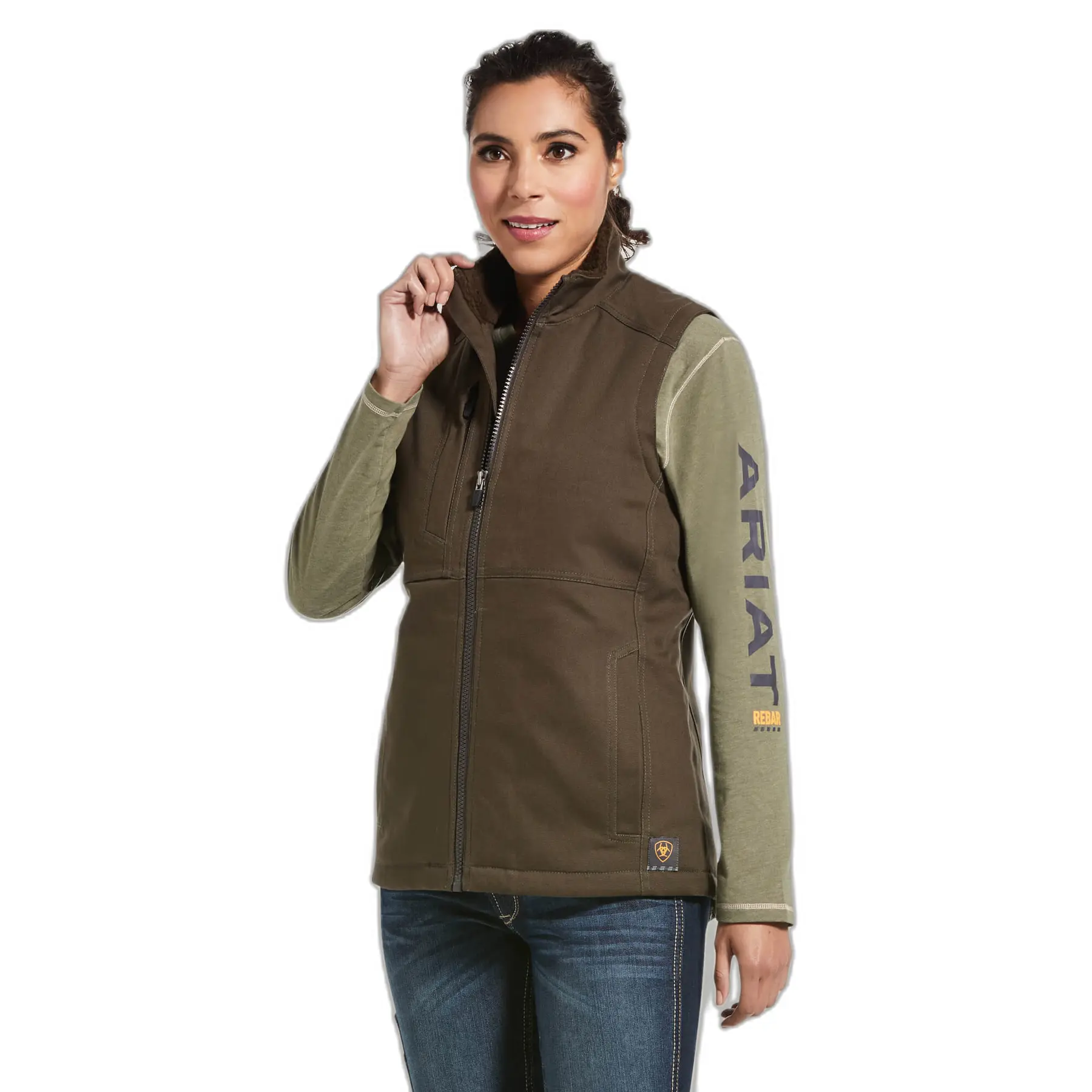 Women's sleeveless waterproof hooded jacket Ariat Rebar DuraCanvas