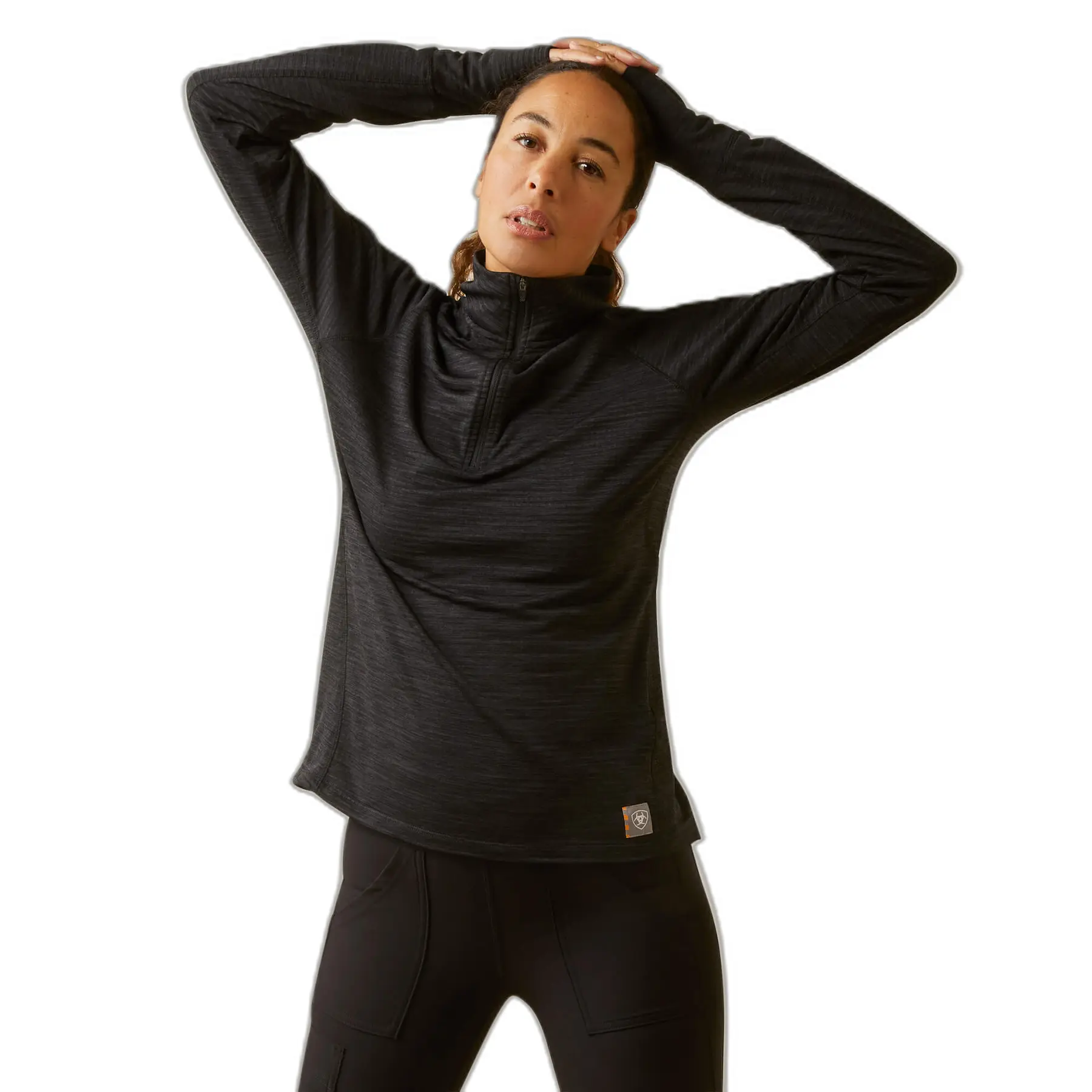 Long Sleeve 1/4 Zip Women Ariat Rebar Gridwork