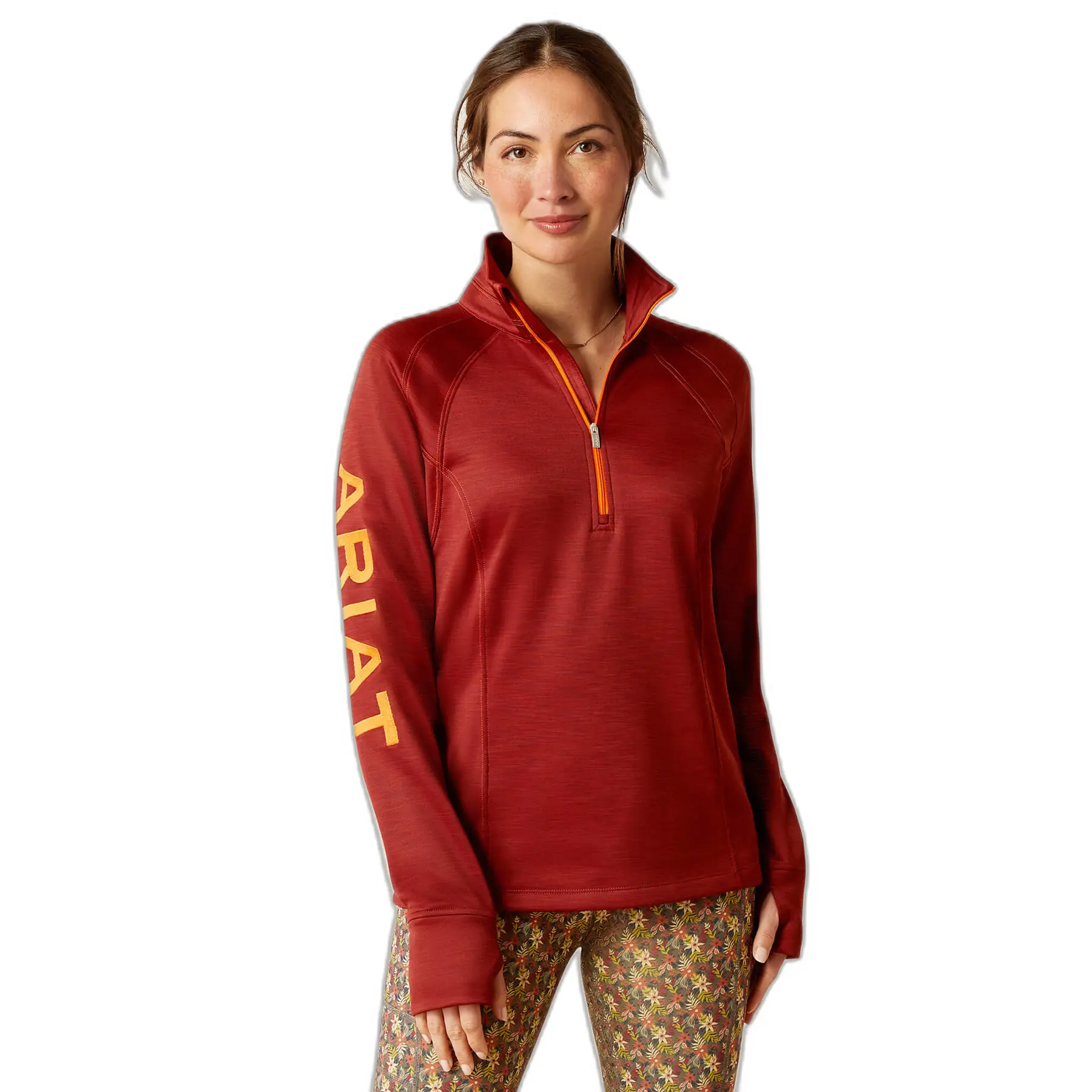 Sweatshirt Reiten 1/2 Reißverschluss Frau Ariat Tek Team
