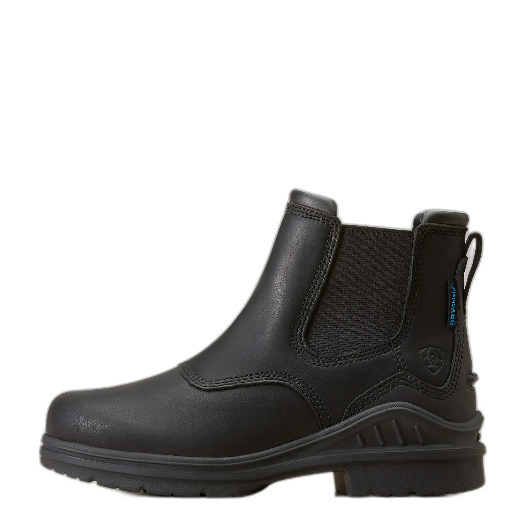 Women's Barnyard Twin Gore II Waterproof Boots in Black Full-Grain Leather, Size: 9.5 B / Medium by Ariat