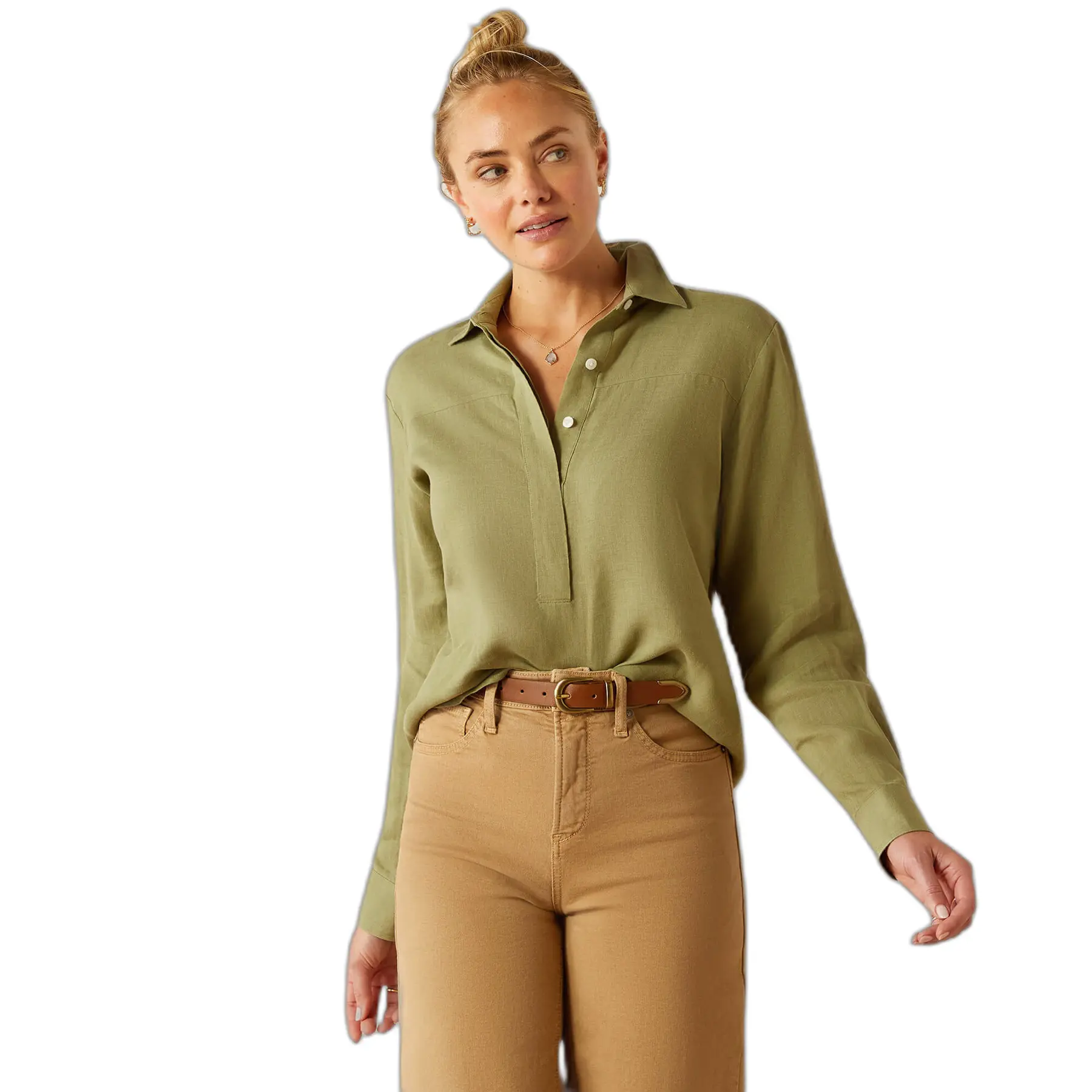 Langarm-Bluse Damen Ariat Pocklington
