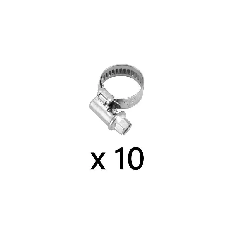 Lot von 10 Motorradschellen aus Edelstahl 8 a mit Krempe Artein W4