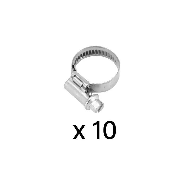 Lot von 10 Motorradschellen aus Edelstahl 12 a mit Krempe Artein W4