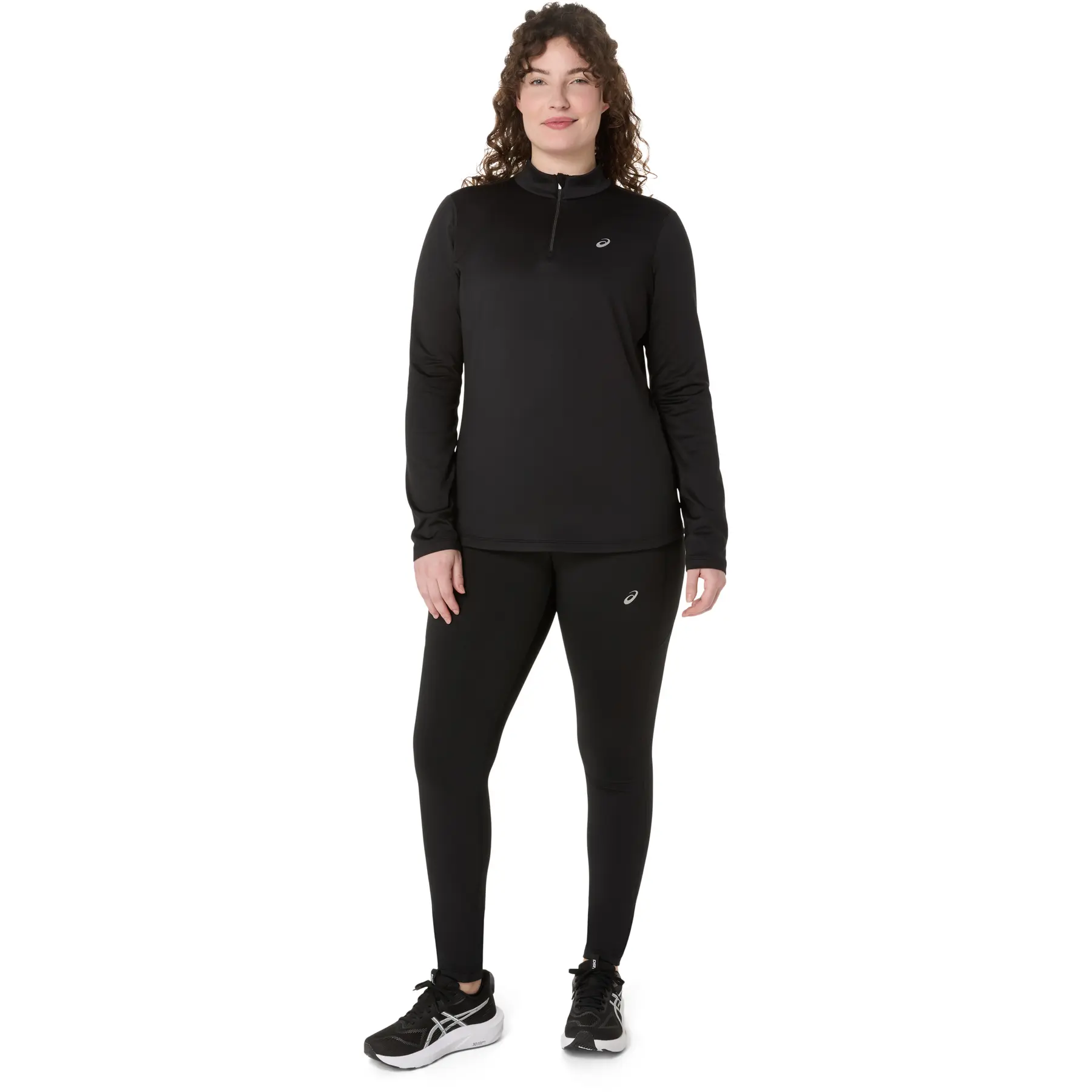 Asics Damen Schwarz Für 2012D294 Core Ls 1/2 Zip Winter Shirt (Xl), Sportlich, Polyester, Langarm - Bild 5