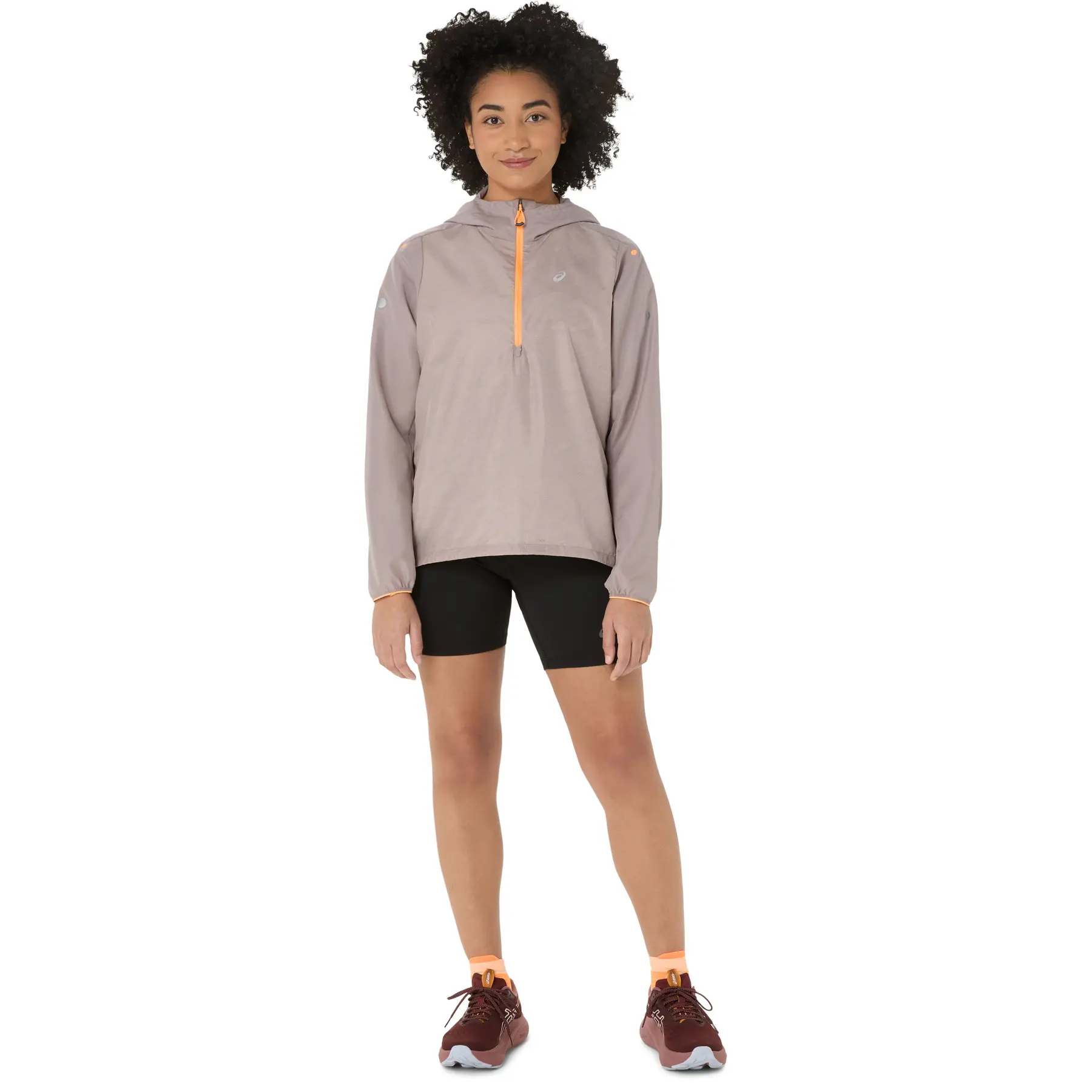 Asics Donna Grigio Fujitrail Packable Windbreaker W - Giacca Running - Immagine 3