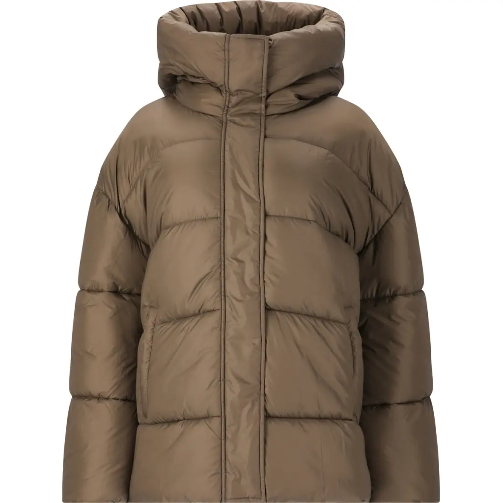 Daunenjacke mit Kapuze, Damen Athlecia Shaja - Farbe: Marron