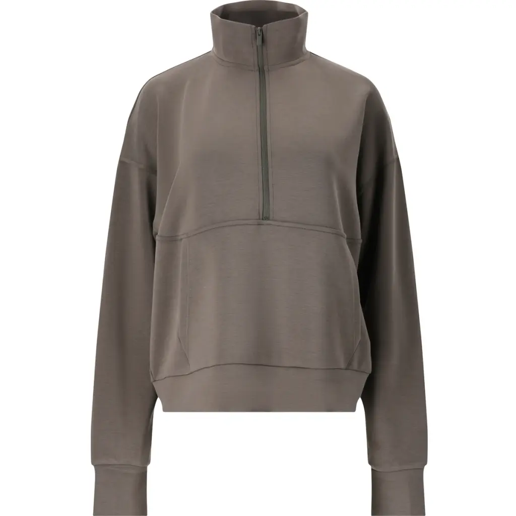 Felpa donna mezza zip Athlecia Jillnana