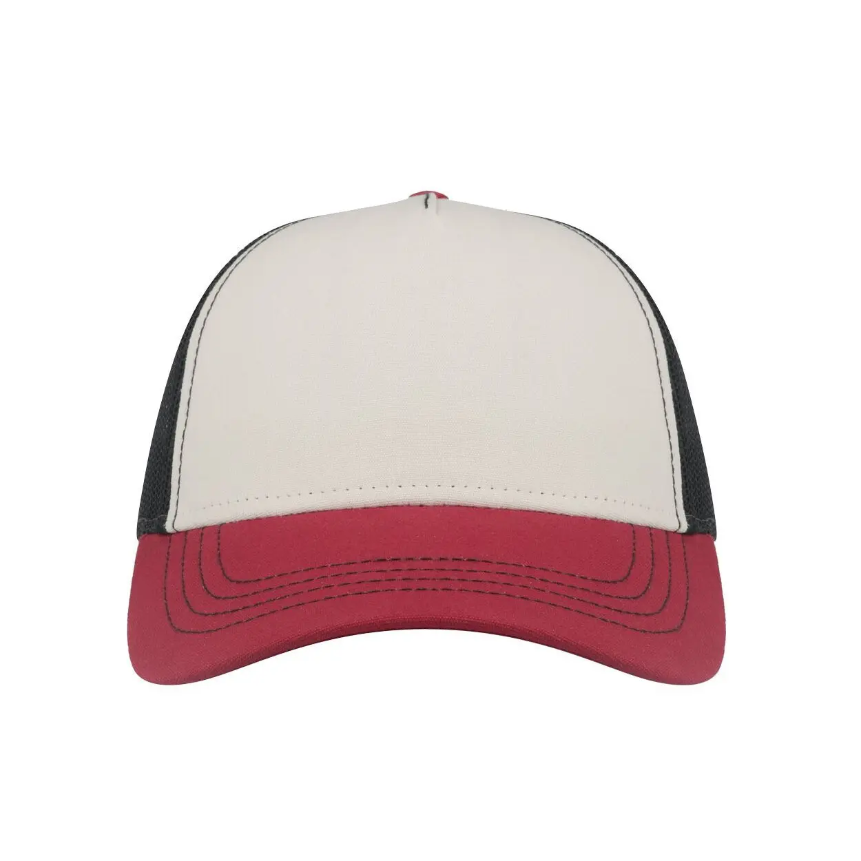 Atlantis Headwear Blanc Trucker Cap Rapper Canvas-S