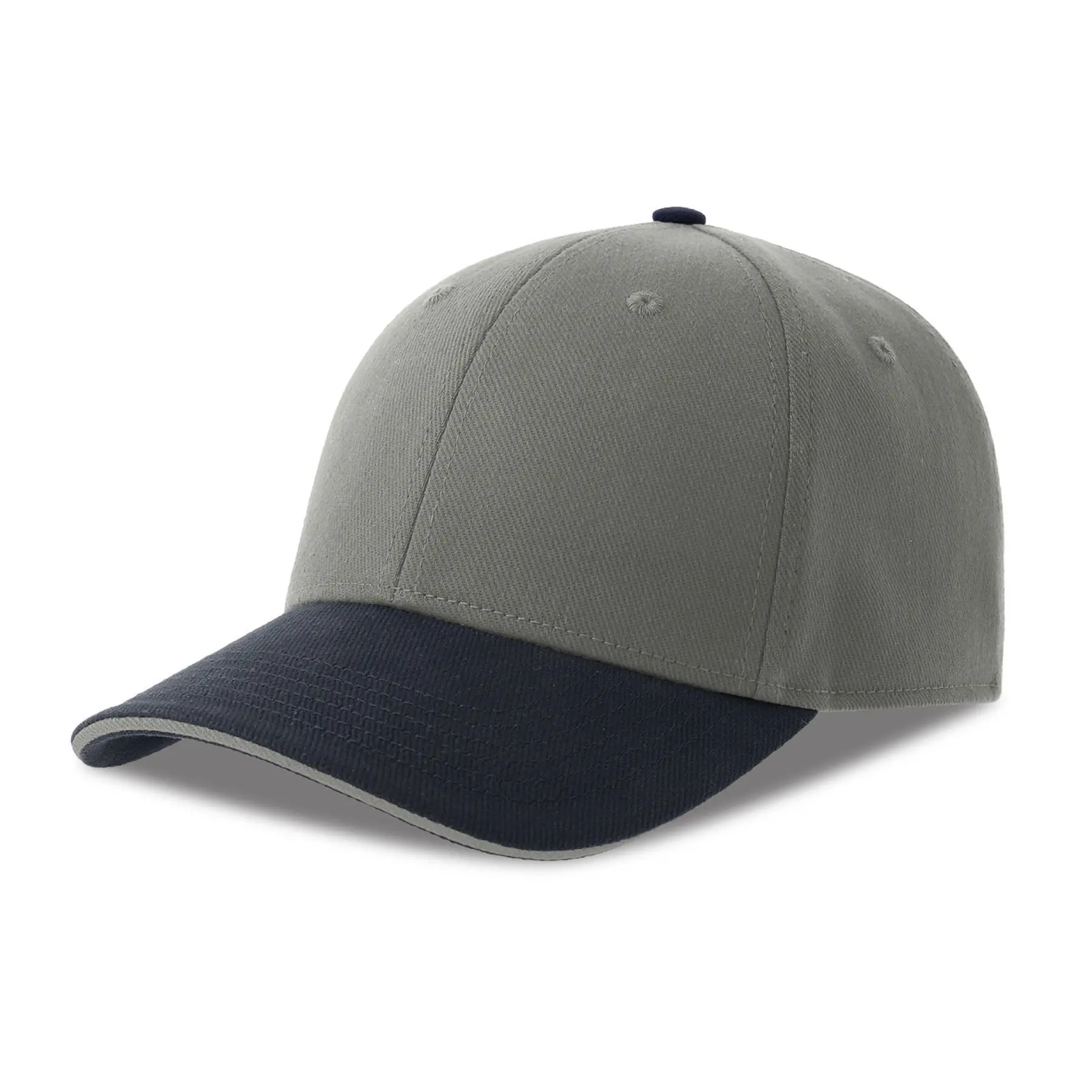 Atlantis Headwear Gris 6-Panel Baseball Cap Liberty Sandwich-S