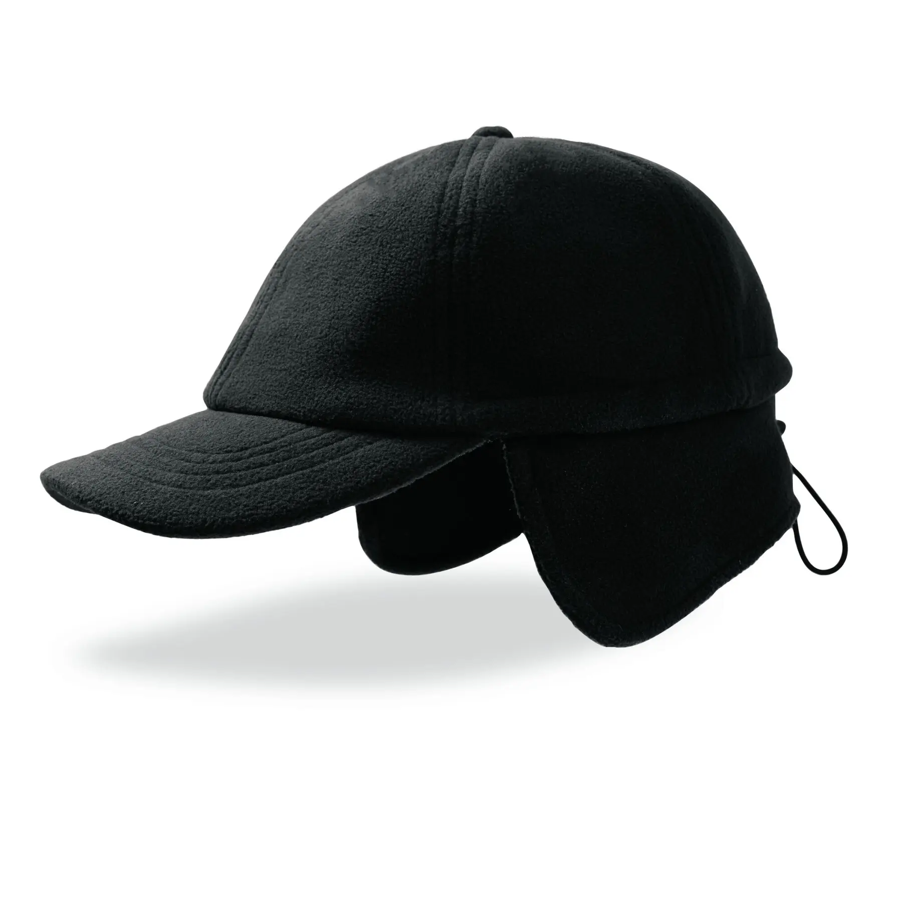 Atlantis Headwear Unisex Noir Baseball Cap With Ear Flaps Snow Flap Stopper-S
