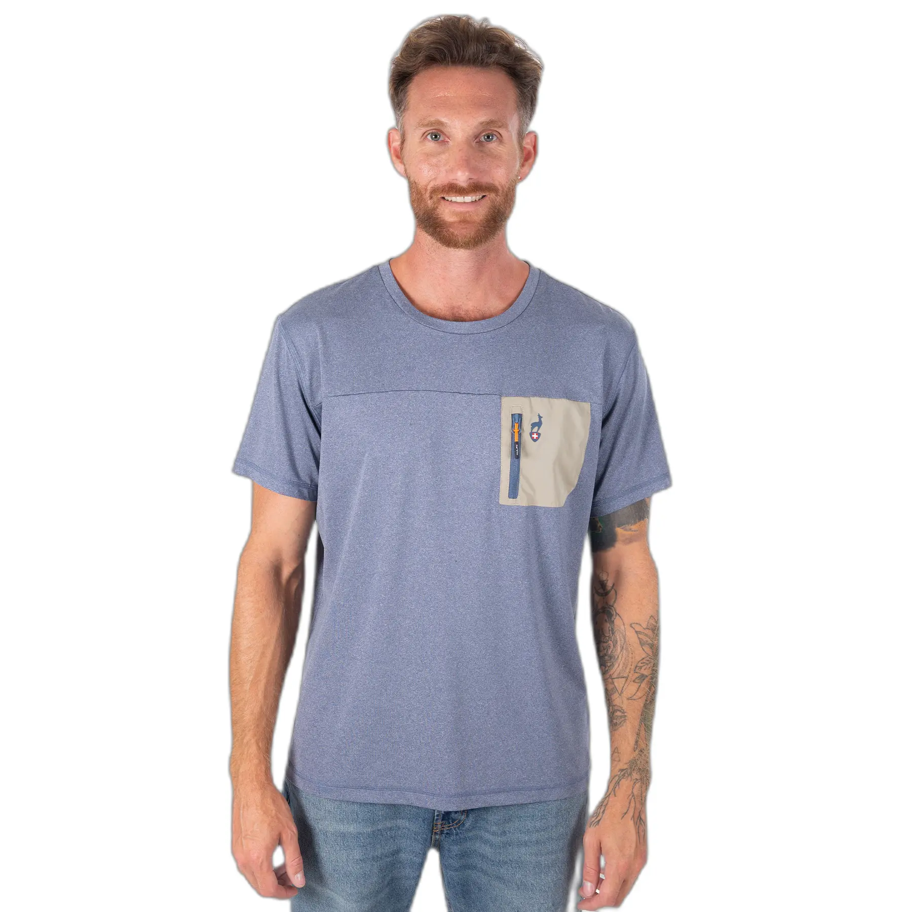 T-Shirt aus melierter Baumwolle Aulp Braim