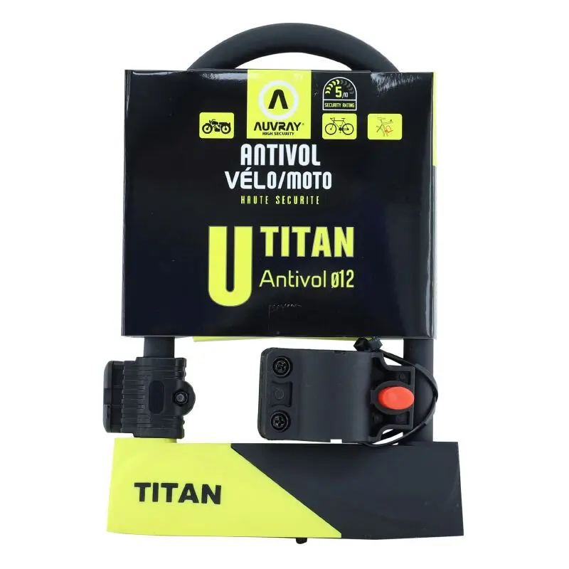 Fahrradschloss u Fahrrad mit Halterung Sicherheitsstufe 5-10 Auvray Titan