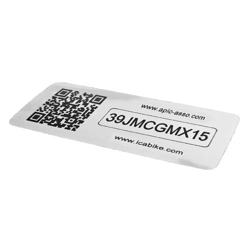 Set di 20 etichette di identificazione per biciclette con codice qr Auvray Icabike