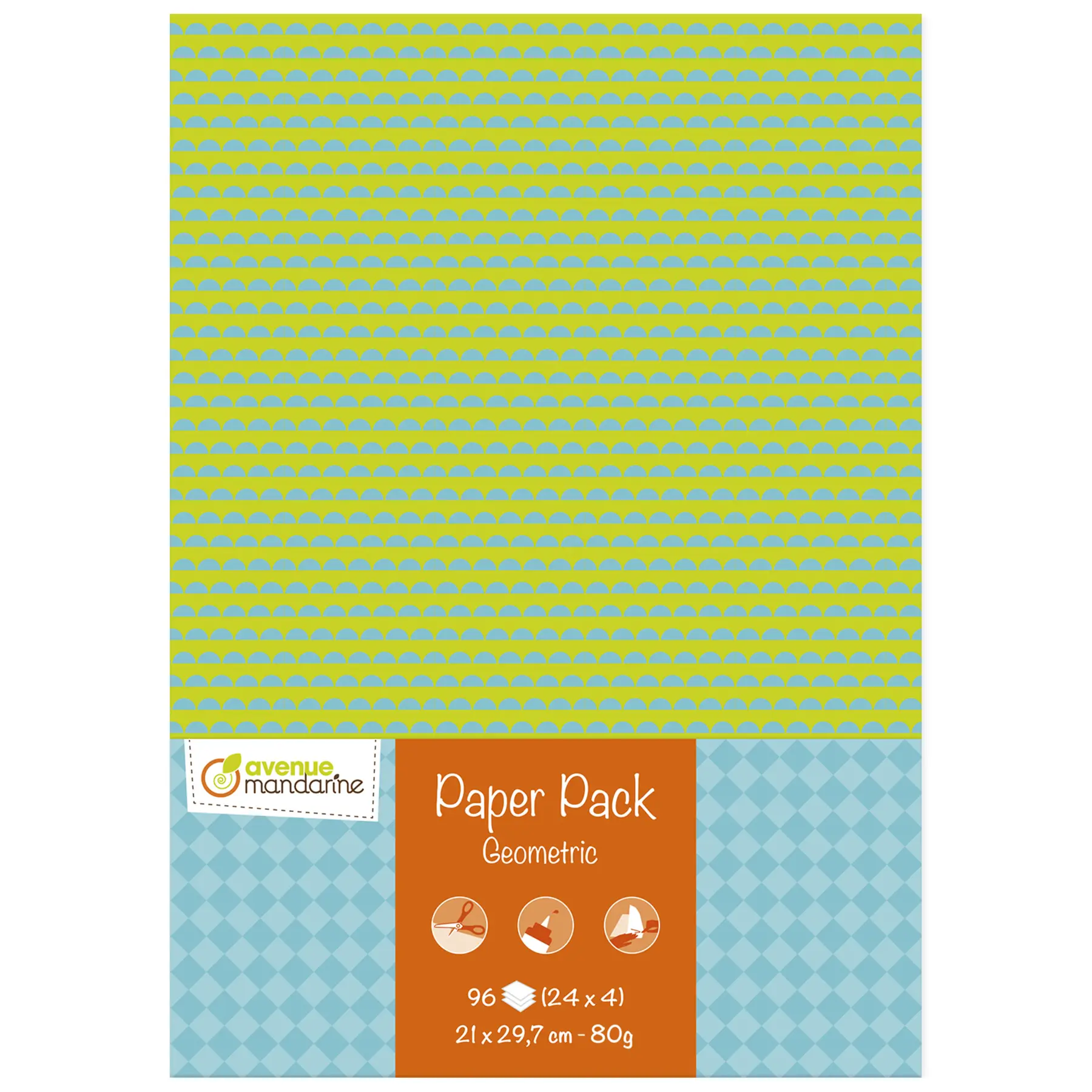 Papier Avenue Mandarine geometric